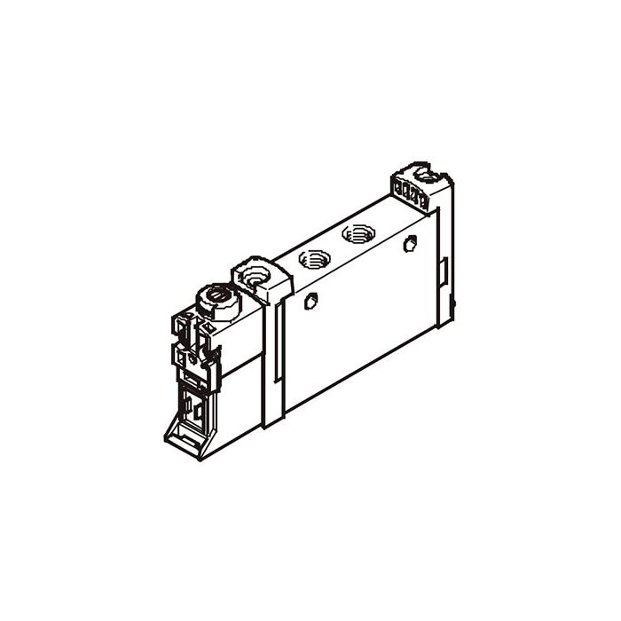 Tubular valve G1/4、2x two-position three-way valve External leader、机械弹簧复位、阀宽18 mm、FV-L18-32H-MZT-G14、574436